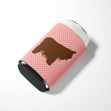 Load image into Gallery viewer, Poitou Poiteuin Donkey Pink Check Can or Bottle Hugger BB7852CC