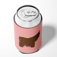 Load image into Gallery viewer, Poitou Poiteuin Donkey Pink Check Can or Bottle Hugger BB7852CC