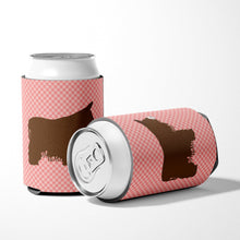 Load image into Gallery viewer, Poitou Poiteuin Donkey Pink Check Can or Bottle Hugger BB7852CC