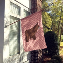 Load image into Gallery viewer, Poitou Poiteuin Donkey Pink Check Flag Canvas House Size BB7852CHF