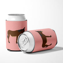 Load image into Gallery viewer, Zamorano-Leones Donkey Pink Check Can or Bottle Hugger BB7853CC
