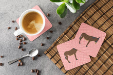 Load image into Gallery viewer, Zamorano-Leones Donkey Pink Check Foam Coaster  BB7853FC