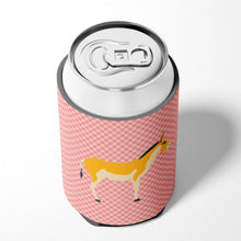 Load image into Gallery viewer, Turkmenian Kulan Donkey Pink Check Can or Bottle Hugger BB7854CC
