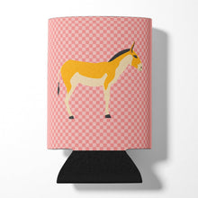 Load image into Gallery viewer, Turkmenian Kulan Donkey Pink Check Can or Bottle Hugger BB7854CC