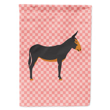 Load image into Gallery viewer, Catalan Donkey Pink Check Flag Canvas House Size BB7855CHF