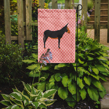 Load image into Gallery viewer, Catalan Donkey Pink Check Garden Flag - Outdoor Decorative Yard Flag