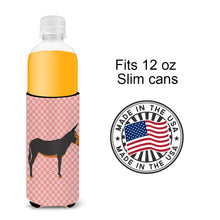 Load image into Gallery viewer, Catalan Donkey Pink Check   Hugger for slim cans