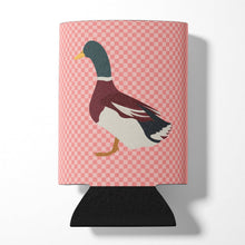 Load image into Gallery viewer, Rouen Duck Pink Check Can or Bottle Hugger BB7856CC