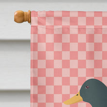 Load image into Gallery viewer, Rouen Duck Pink Check Flag Canvas House Size BB7856CHF