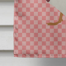 Load image into Gallery viewer, Rouen Duck Pink Check Flag Canvas House Size BB7856CHF
