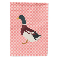 Load image into Gallery viewer, Rouen Duck Pink Check Flag Canvas House Size BB7856CHF