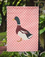 Load image into Gallery viewer, Rouen Duck Pink Check Garden Flag - Outdoor Decorative Yard Flag