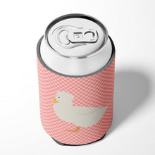 Load image into Gallery viewer, Crested Duck Pink Check Can or Bottle Hugger BB7857CC