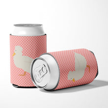 Load image into Gallery viewer, Crested Duck Pink Check Can or Bottle Hugger BB7857CC