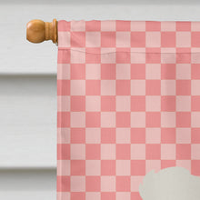 Load image into Gallery viewer, Crested Duck Pink Check Flag Canvas House Size BB7857CHF