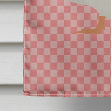 Load image into Gallery viewer, Crested Duck Pink Check Flag Canvas House Size BB7857CHF