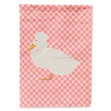 Load image into Gallery viewer, Crested Duck Pink Check Flag Canvas House Size BB7857CHF
