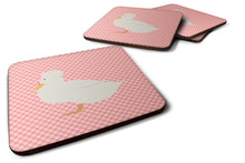 Load image into Gallery viewer, Crested Duck Pink Check Foam Coaster  BB7857FC