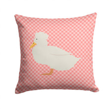 Load image into Gallery viewer, Crested Duck Pink Check Throw Pillow - 14x14 Decorative Pillow – Art for Your Home &amp; Patio BB7857PW1414