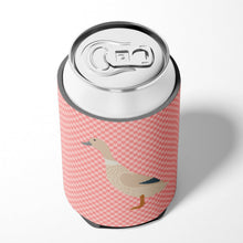 Load image into Gallery viewer, West Harlequin Duck Pink Check Can or Bottle Hugger BB7858CC