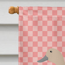 Load image into Gallery viewer, West Harlequin Duck Pink Check Flag Canvas House Size BB7858CHF