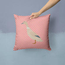 Load image into Gallery viewer, West Harlequin Duck Pink Check Throw Pillow - 14x14 Decorative Pillow – Art for Your Home &amp; Patio BB7858PW1414