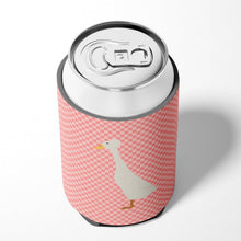 Load image into Gallery viewer, Bali Duck Pink Check Can or Bottle Hugger BB7859CC