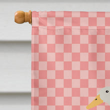 Load image into Gallery viewer, Bali Duck Pink Check Flag Canvas House Size BB7859CHF