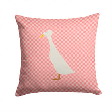 Load image into Gallery viewer, Bali Duck Pink Check Throw Pillow - 14x14 Decorative Pillow – Art for Your Home &amp; Patio BB7859PW1414