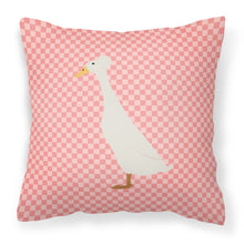Load image into Gallery viewer, Bali Duck Pink Check Fabric Decorative Pillow BB7859PW1818