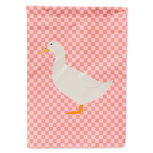 Load image into Gallery viewer, American Pekin Duck Pink Check Flag Canvas House Size BB7860CHF