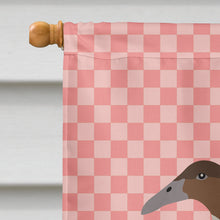 Load image into Gallery viewer, Dutch Hook Bill Duck Pink Check Flag Canvas House Size BB7861CHF