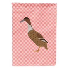 Load image into Gallery viewer, Dutch Hook Bill Duck Pink Check Flag Canvas House Size BB7861CHF