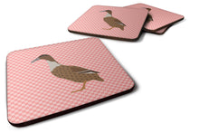 Load image into Gallery viewer, Dutch Hook Bill Duck Pink Check Foam Coaster  BB7861FC