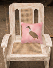 Load image into Gallery viewer, Dutch Hook Bill Duck Pink Check Fabric Decorative Pillow BB7861PW1818