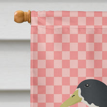 Load image into Gallery viewer, Blue Swedish Duck Pink Check Flag Canvas House Size BB7862CHF