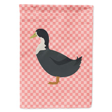 Load image into Gallery viewer, Blue Swedish Duck Pink Check Flag Canvas House Size BB7862CHF