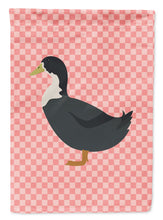 Load image into Gallery viewer, Blue Swedish Duck Pink Check Garden Flag - Outdoor Decorative Yard Flag