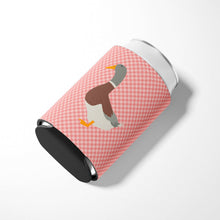 Load image into Gallery viewer, Saxony Sachsenente Duck Pink Check Can or Bottle Hugger BB7863CC