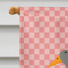 Load image into Gallery viewer, Saxony Sachsenente Duck Pink Check Flag Canvas House Size BB7863CHF