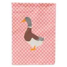 Load image into Gallery viewer, Saxony Sachsenente Duck Pink Check Flag Canvas House Size BB7863CHF