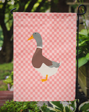 Load image into Gallery viewer, Saxony Sachsenente Duck Pink Check Garden Flag - Outdoor Decorative Yard Flag