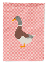 Load image into Gallery viewer, Saxony Sachsenente Duck Pink Check Garden Flag - Outdoor Decorative Yard Flag
