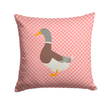 Load image into Gallery viewer, Saxony Sachsenente Duck Pink Check Throw Pillow - 14x14 Decorative Pillow – Art for Your Home &amp; Patio BB7863PW1414