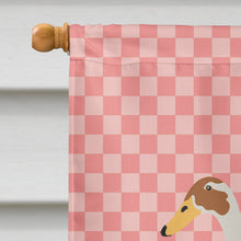 Load image into Gallery viewer, Indian Runner Duck Pink Check Flag Canvas House Size BB7865CHF