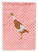 Load image into Gallery viewer, Indian Runner Duck Pink Check Flag Canvas House Size BB7865CHF