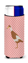Load image into Gallery viewer, Indian Runner Duck Pink Check   Hugger for slim cans