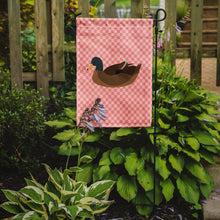 Load image into Gallery viewer, Khaki Campbell Duck Pink Check Garden Flag - Outdoor Decorative Yard Flag