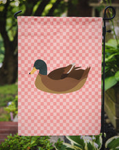 Load image into Gallery viewer, Khaki Campbell Duck Pink Check Garden Flag - Outdoor Decorative Yard Flag