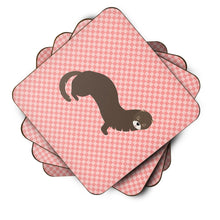 Load image into Gallery viewer, Russian or European Mink Pink Check Foam Coaster  BB7868FC